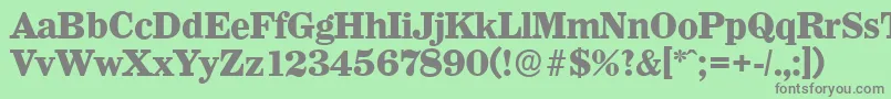 WichitaserialXboldRegular Font – Gray Fonts on Green Background