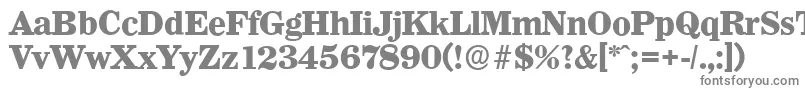 WichitaserialXboldRegular-fontti – harmaat kirjasimet valkoisella taustalla