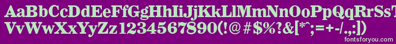 WichitaserialXboldRegular Font – Green Fonts on Purple Background