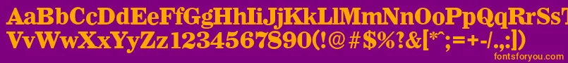 WichitaserialXboldRegular Font – Orange Fonts on Purple Background