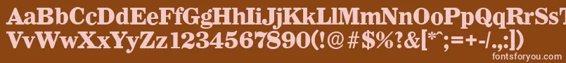 More about WichitaserialXboldRegular Font WichitaserialXboldRegular Font – Pink Fonts on Brown Background