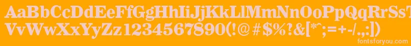 WichitaserialXboldRegular Font – Pink Fonts on Orange Background