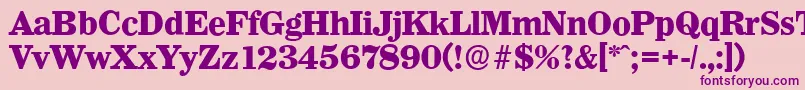 WichitaserialXboldRegular Font – Purple Fonts on Pink Background