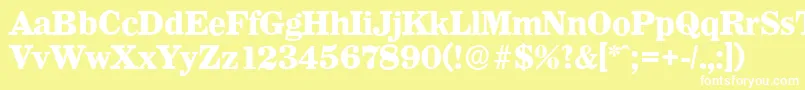 WichitaserialXboldRegular Font – White Fonts on Yellow Background