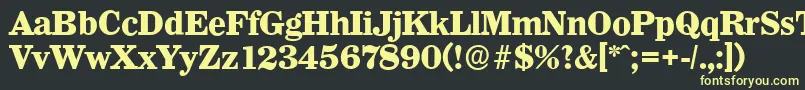 WichitaserialXboldRegular Font – Yellow Fonts on Black Background