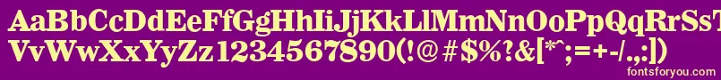 WichitaserialXboldRegular Font – Yellow Fonts on Purple Background