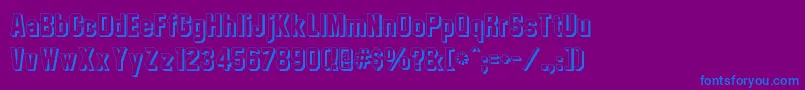 Шрифт Collegetmshadow – синие шрифты на фиолетовом фоне