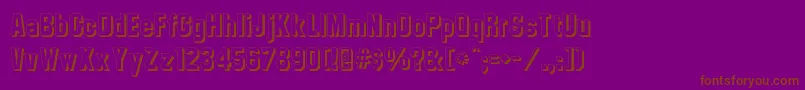 Collegetmshadow Font – Brown Fonts on Purple Background