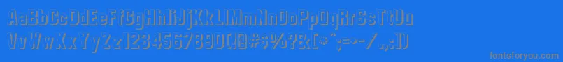 Collegetmshadow Font – Gray Fonts on Blue Background