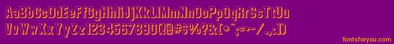 Шрифт Collegetmshadow – оранжевые шрифты на фиолетовом фоне