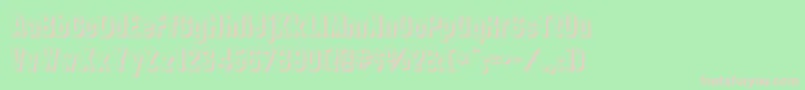 Collegetmshadow Font – Pink Fonts on Green Background
