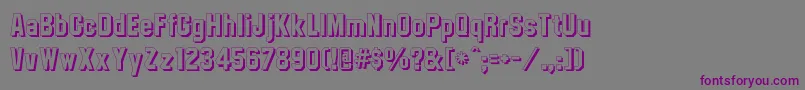 Шрифт Collegetmshadow – фиолетовые шрифты на сером фоне