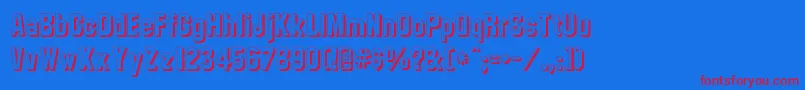 Collegetmshadow Font – Red Fonts on Blue Background