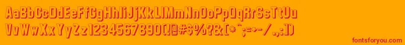Collegetmshadow Font – Red Fonts on Orange Background
