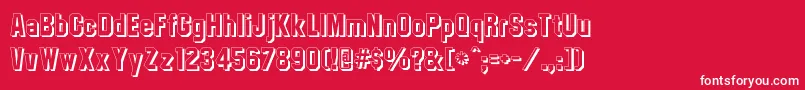 Collegetmshadow Font – White Fonts on Red Background