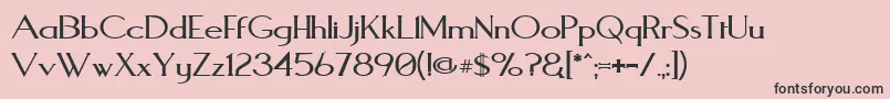 Police AquaductPlain – polices noires sur fond rose