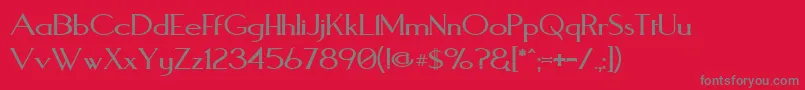 AquaductPlain Font – Gray Fonts on Red Background