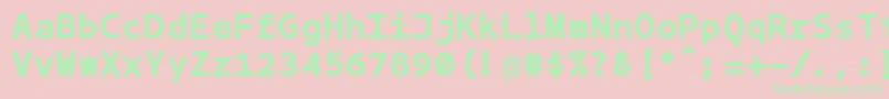 Bpmono ffy Font – Green Fonts on Pink Background