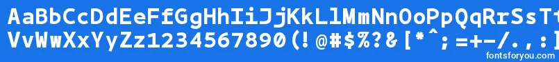 フォントBpmono ffy – 青い背景に白い文字