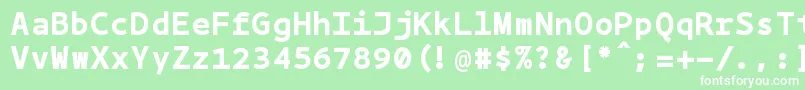 フォントBpmono ffy – 緑の背景に白い文字