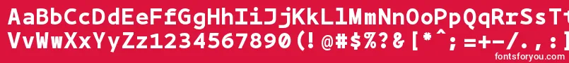 Czcionka Bpmono ffy – białe czcionki na czerwonym tle