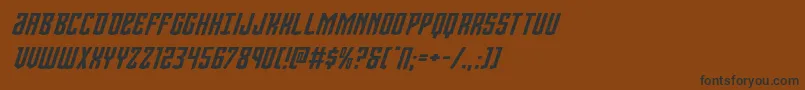 Viceroyexpandital Font – Black Fonts on Brown Background