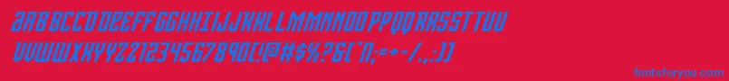 Viceroyexpandital-fontti – siniset fontit punaisella taustalla
