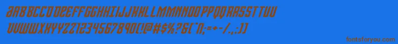 Viceroyexpandital Font – Brown Fonts on Blue Background