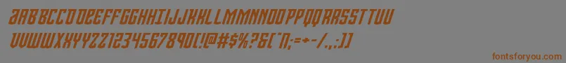 Viceroyexpandital Font – Brown Fonts on Gray Background