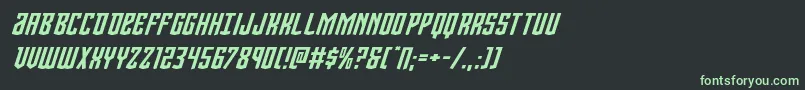 Viceroyexpandital Font – Green Fonts on Black Background