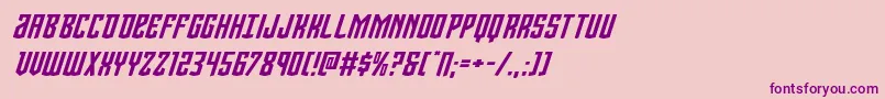 Viceroyexpandital Font – Purple Fonts on Pink Background