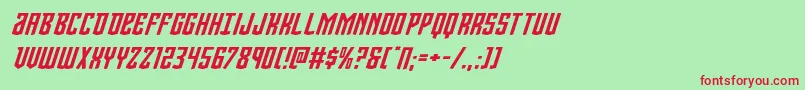 Viceroyexpandital Font – Red Fonts on Green Background
