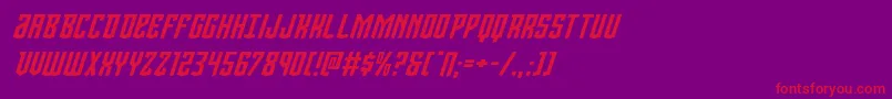 Viceroyexpandital Font – Red Fonts on Purple Background