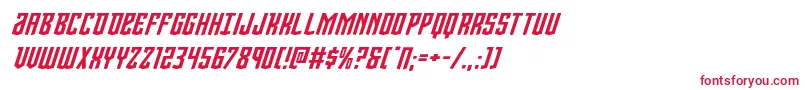 フォントViceroyexpandital – 白い背景に赤い文字