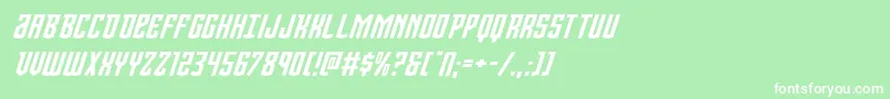 Viceroyexpandital Font – White Fonts on Green Background