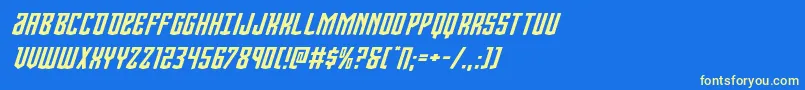 Шрифт Viceroyexpandital – жёлтые шрифты на синем фоне