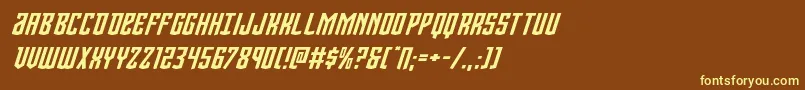 フォントViceroyexpandital – 黄色のフォント、茶色の背景