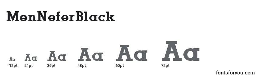 Размеры шрифта MenNeferBlack