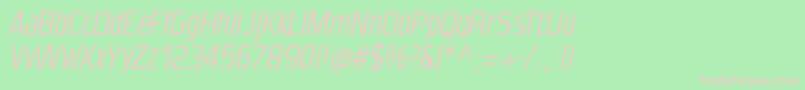 CondensanspaneuropeOblique Font – Pink Fonts on Green Background