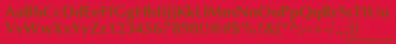 OptimaCyrBold Font – Brown Fonts on Red Background