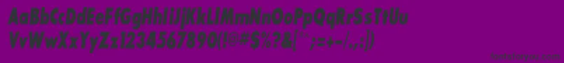 SansserifexbflfcondItalic Font – Black Fonts on Purple Background