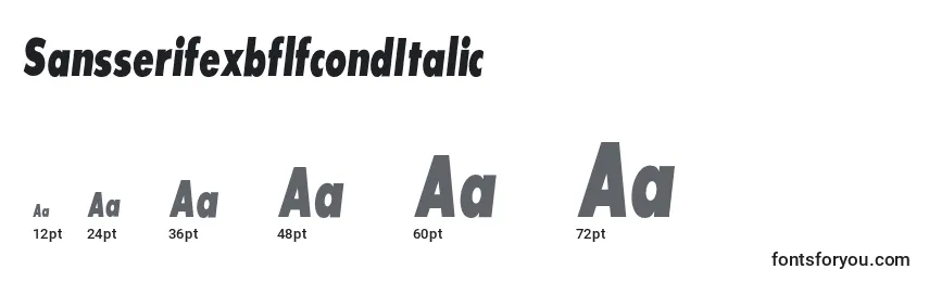 SansserifexbflfcondItalic Font Sizes