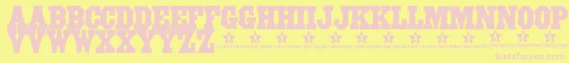 StrongboxBold Font – Pink Fonts on Yellow Background