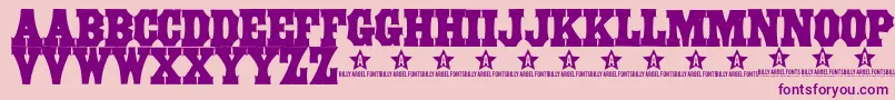 StrongboxBold Font – Purple Fonts on Pink Background