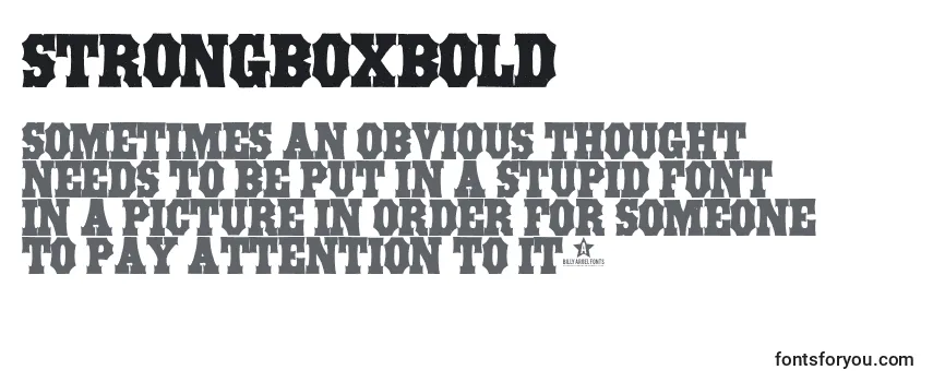 Schriftart StrongboxBold