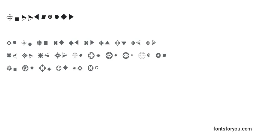 Schriftart Bulletsadf (107833) – Alphabet, Zahlen, spezielle Symbole