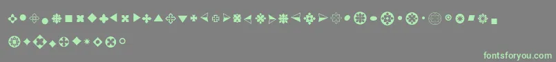 Bulletsadf Font – Green Fonts on Gray Background