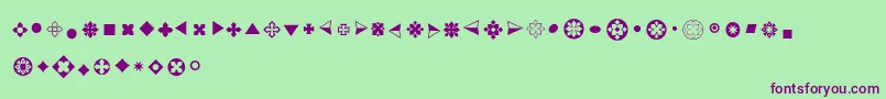 Bulletsadf Font – Purple Fonts on Green Background