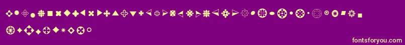 Bulletsadf Font – Yellow Fonts on Purple Background