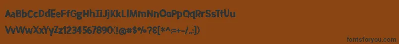 Police BmdMeatloafSolid – polices noires sur fond brun